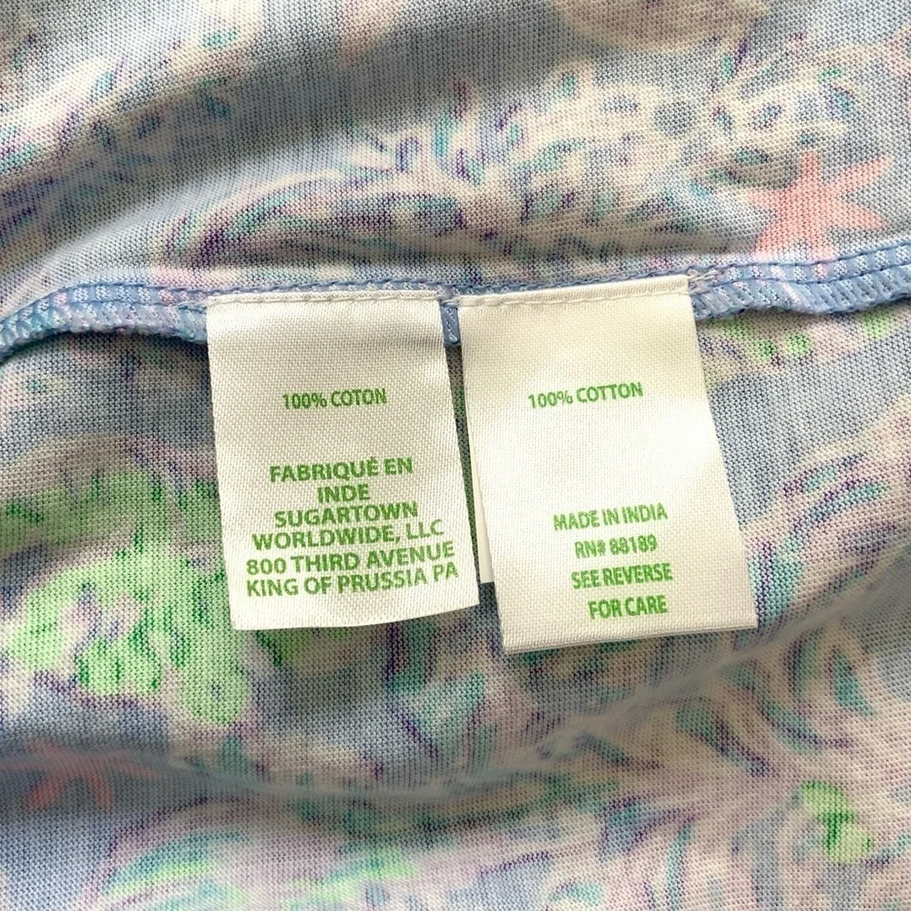 Lilly Pulitzer Geanna Short Sleeve Dress Blue Peri The Turtle Package - Picture 6 of 6